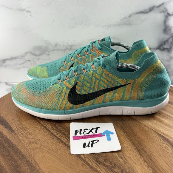 Men’s Size 11.5-Nike Free 4.0 Flyknit Hyper Jade Running Shoes RARE COLORWAY - Picture 1 of 9